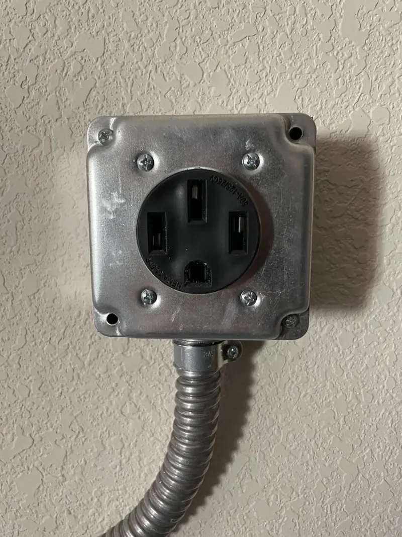 NEMA 14-50 outlet installed for Smart Home Electrical in Coon Rapids
