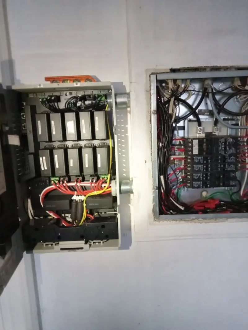 Electrical panel upgrade completed for Security Camera Wiring in Coon Rapids